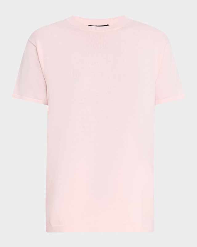 Short-Sleeve Cashmere Crewneck Sweater